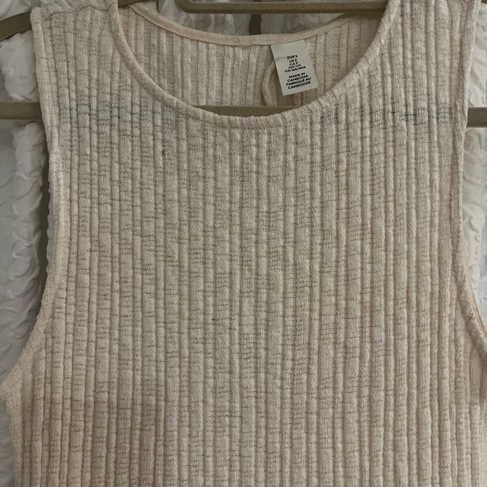 H&M Maternity Elegant Cream Sleeveless Dress